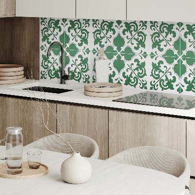 Vinyl wandbekleding Decoratieve plantenaccenten met ornamenten