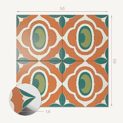 Pvc wandpaneel Mozaïek met plantenelementen