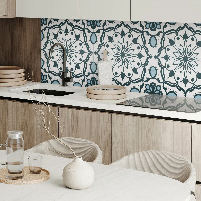 Wandbekleding vinyl Mandala met een bloemenpatroon