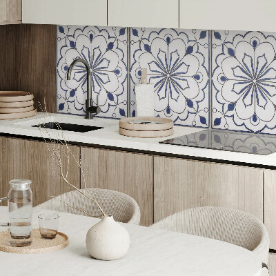 Pvc wandpaneel Keramiek geïnspireerd bloemenpatroon