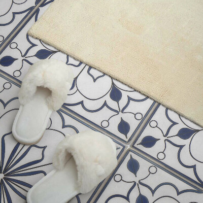 Pvc wandpaneel Keramiek geïnspireerd bloemenpatroon