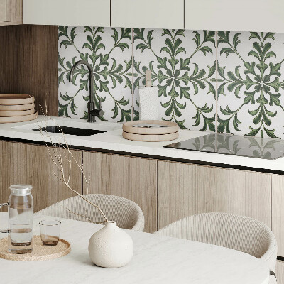 Vinyl wandbekleding Groen design op tegels