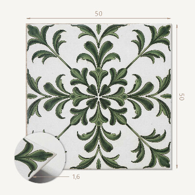 Vinyl wandbekleding Groen design op tegels