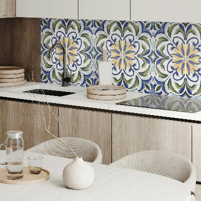 Wandbekleding vinyl Bloemenpatroon met plantenelementen