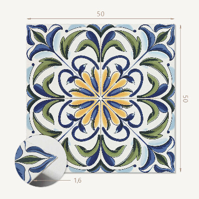 Wandbekleding vinyl Bloemenpatroon met plantenelementen