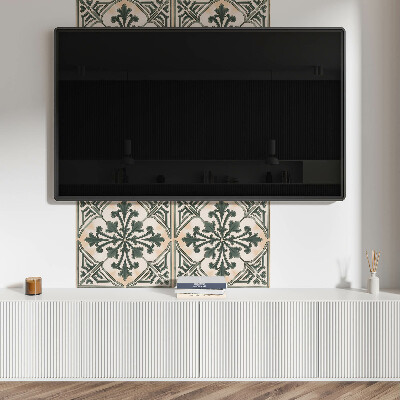 Pvc wandpaneel Plantvormen in een vierkante opstelling