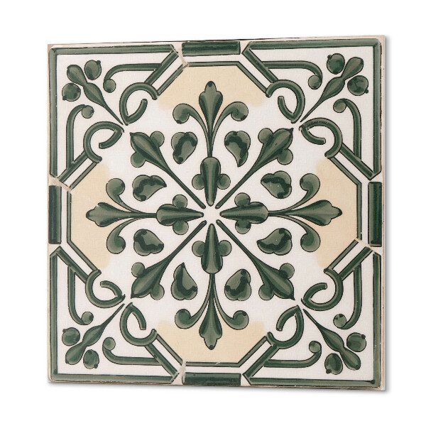 Vinyl wandbekleding Bloemenpatroon op keramiek