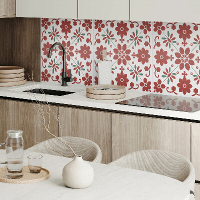 Pvc wandpaneel Bloemen omgeven door bladeren