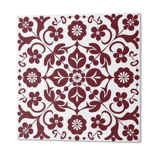 Vinyl wandbekleding Ornamenten met bloemen in een harmonieuze combinatie
