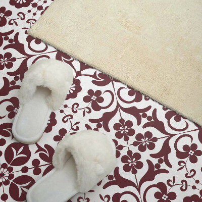 Vinyl wandbekleding Ornamenten met bloemen in een harmonieuze combinatie