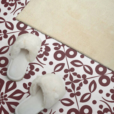 Wandbekleding vinyl Plantenontwerp met bloemen en bladeren