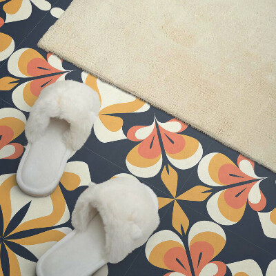 Pvc wandpaneel Bloemen in een geometrische opstelling