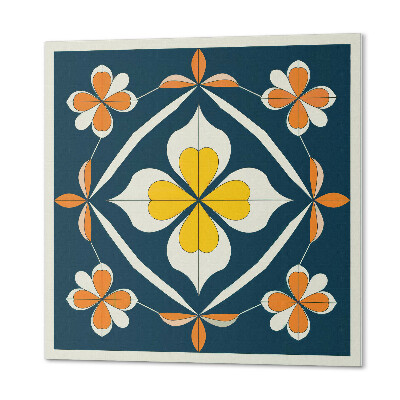 Wandbekleding vinyl Harmonie van bloemen in een symmetrische versie