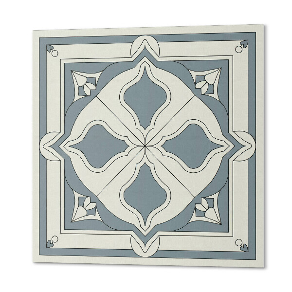 Vinyl wandbekleding Bloemenmotief op tegels