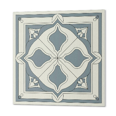 Vinyl wandbekleding Bloemenmotief op tegels