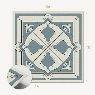 Vinyl wandbekleding Bloemenmotief op tegels