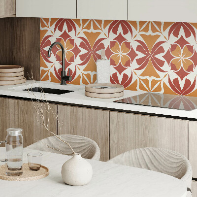 Vinyl wandbekleding Een plantenpatroon in een harmonieuze stijl