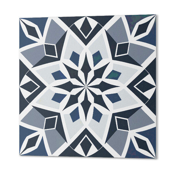 Pvc wandpaneel Modern bloemenmotief met geometrie