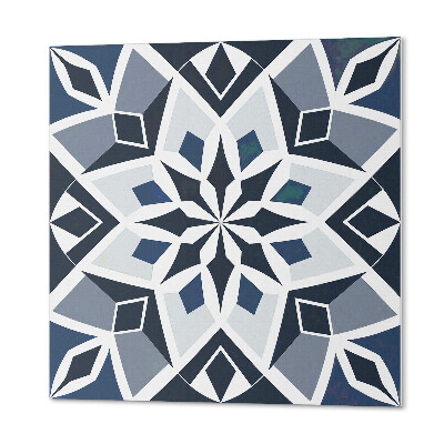 Pvc wandpaneel Modern bloemenmotief met geometrie