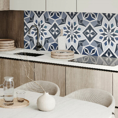 Pvc wandpaneel Modern bloemenmotief met geometrie