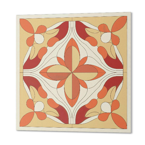 Pvc wandpaneel Artistiek bloemenpatroon in abstracte stijl