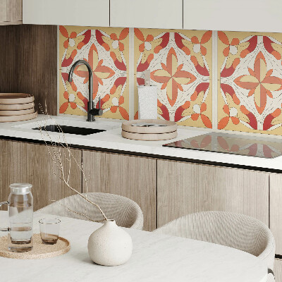 Pvc wandpaneel Artistiek bloemenpatroon in abstracte stijl