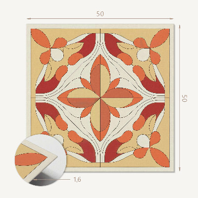 Pvc wandpaneel Artistiek bloemenpatroon in abstracte stijl