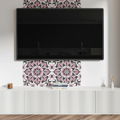 Wandbekleding vinyl Harmonie van planten in een symmetrisch patroon