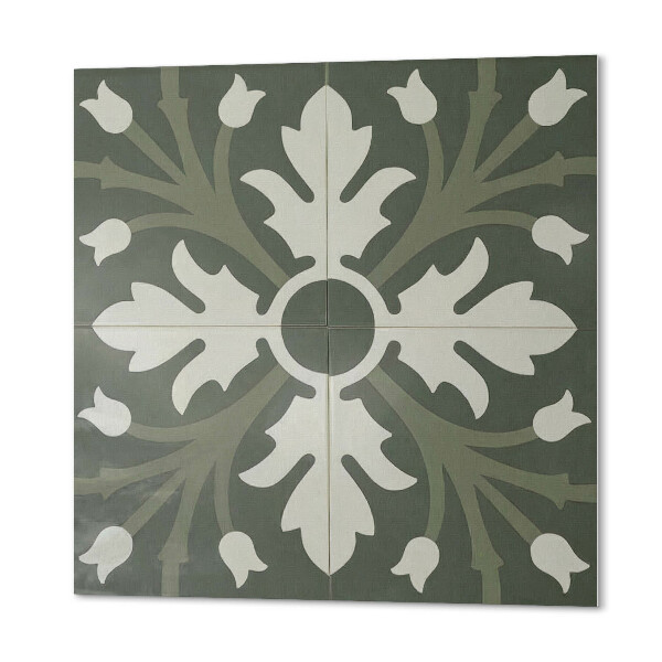 Vinyl wandbekleding Groen design op tegels