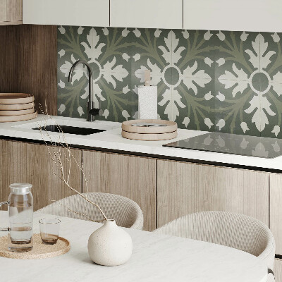 Vinyl wandbekleding Groen design op tegels
