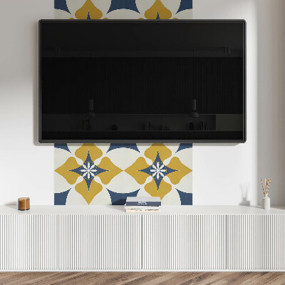 Wandbekleding vinyl Harmonie van bloemen in een symmetrische stijl