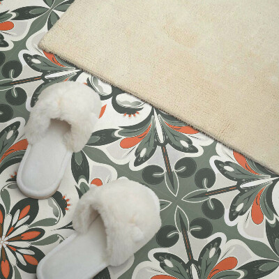 Pvc wandpaneel Een patroon van bloemen omgeven door bladeren