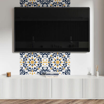 Wandbekleding vinyl Bloemeninspiraties in mandala -ontwerp