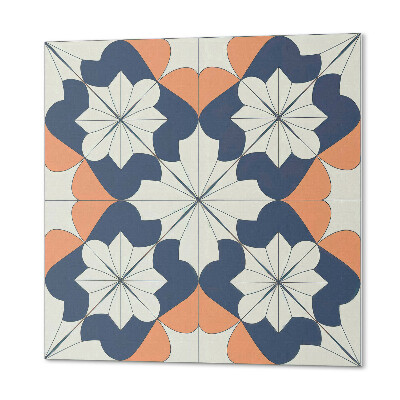 Vinyl wandbekleding Bloemen in een moderne geometrische stijl