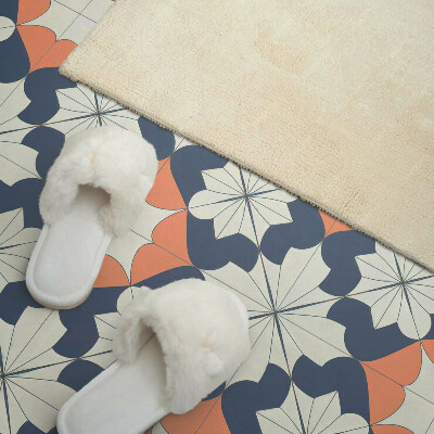 Vinyl wandbekleding Bloemen in een moderne geometrische stijl