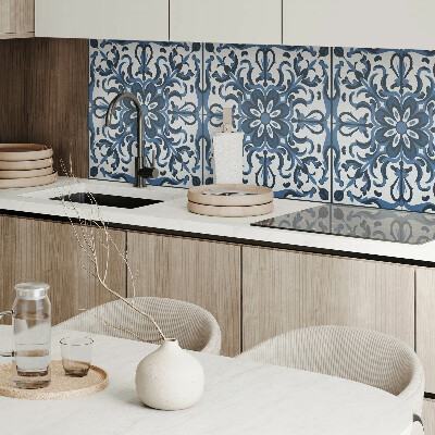 Wandbekleding vinyl Decoratieve bloemen met verfijnde patronen