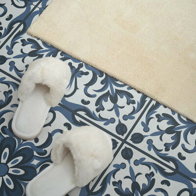 Wandbekleding vinyl Decoratieve bloemen met verfijnde patronen