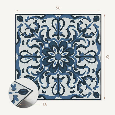 Wandbekleding vinyl Decoratieve bloemen met verfijnde patronen