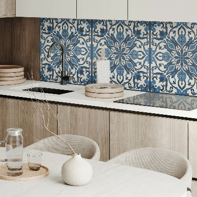 Vinyl wandbekleding Bloemenpatroon met bladeren