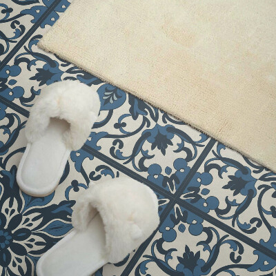 Vinyl wandbekleding Bloemenpatroon met bladeren