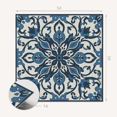 Vinyl wandbekleding Bloemenpatroon met bladeren