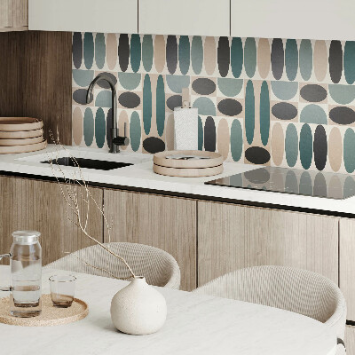 Wandbekleding vinyl Stijlvolle ovale patronen in een moderne uitvoering