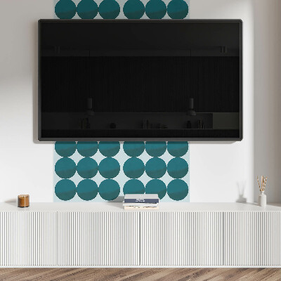 Pvc wandpaneel Harmonie van vormen in een raster van cirkels