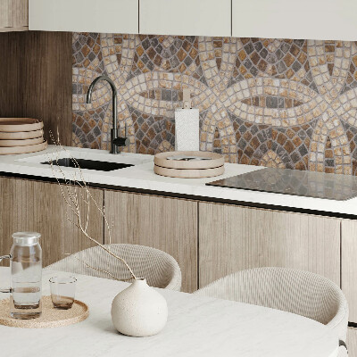 Wandbekleding vinyl Mozaïekpatroon met geweven details