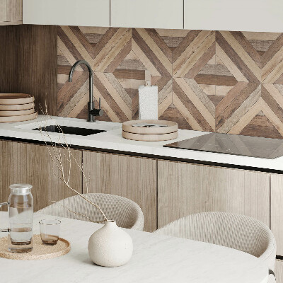 Vinyl wandbekleding Gestileerde panelen in een houten patroon