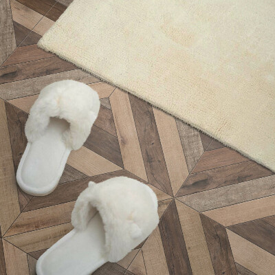 Vinyl wandbekleding Gestileerde panelen in een houten patroon