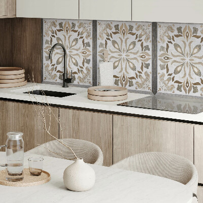 Wandbekleding vinyl Bloemen in harmonieuze symmetrie