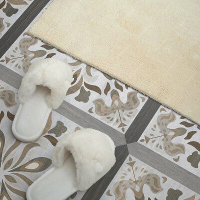 Wandbekleding vinyl Bloemen in harmonieuze symmetrie