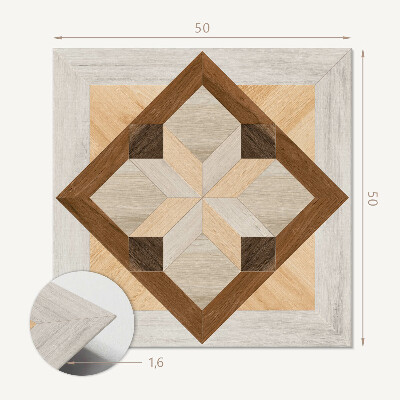 Pvc wandpaneel Vierkant patroon met geometrische lijnen