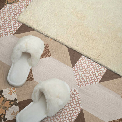 Wandbekleding vinyl Mozaïekpatroon met opvallende ornamenten